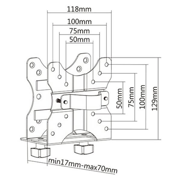 EMCPUTCB-1 Mini PC VESA Cradle - Image 4