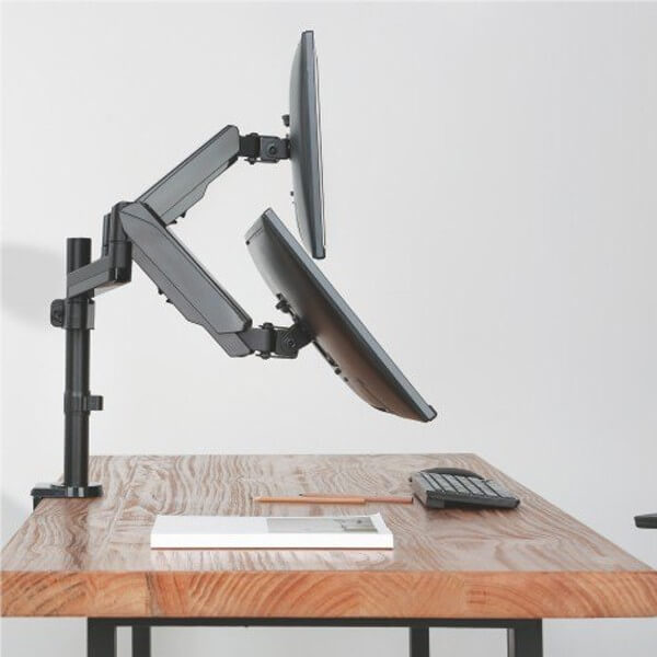 EMEXCAL0202B Dual Monitor Arm Desk Mount - Image 4